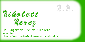 nikolett mercz business card